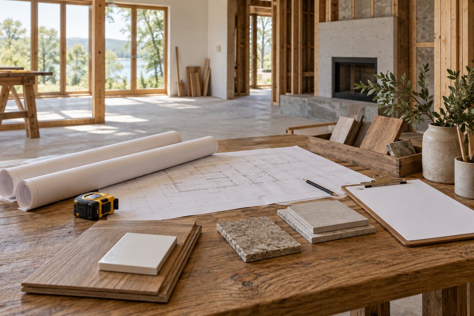 Renovation plans and finish samples